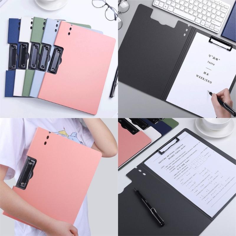 Standardgröße Wende-Klemmbrettmappe mit Metallklemme Aktenordner mit Schreibtafel für Schule Büro 12,6 x 9,25 Zoll