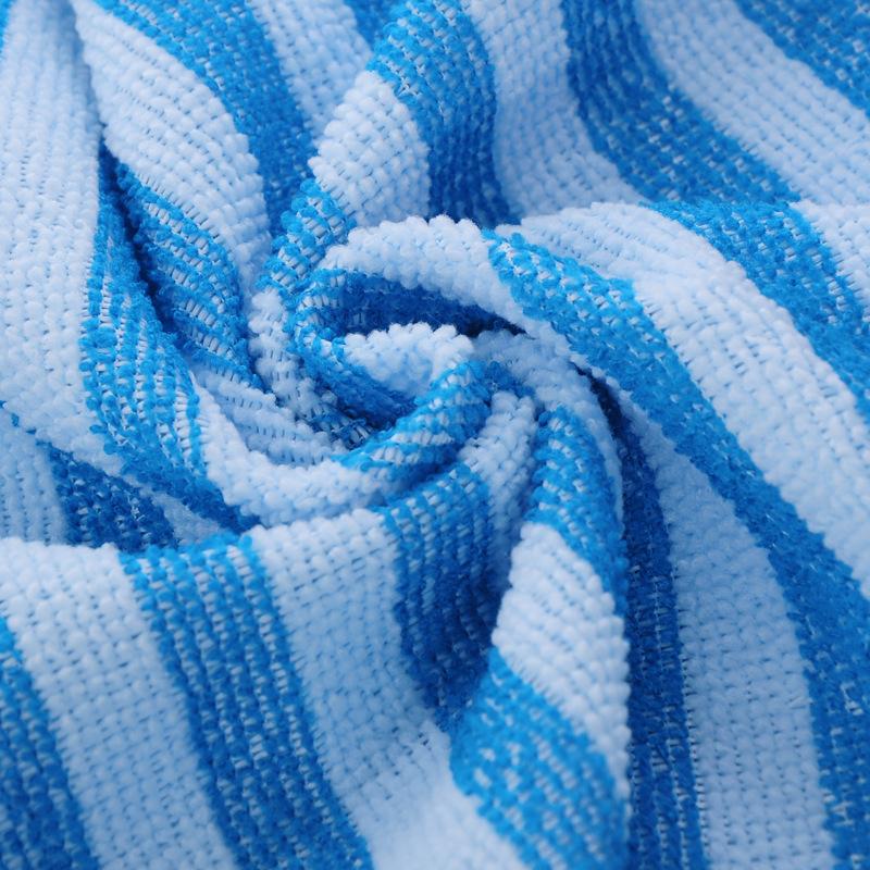 Factory Customized Two-color Striped Kitchen Small Square Towel Dishwashing and Household Cleaning Towel