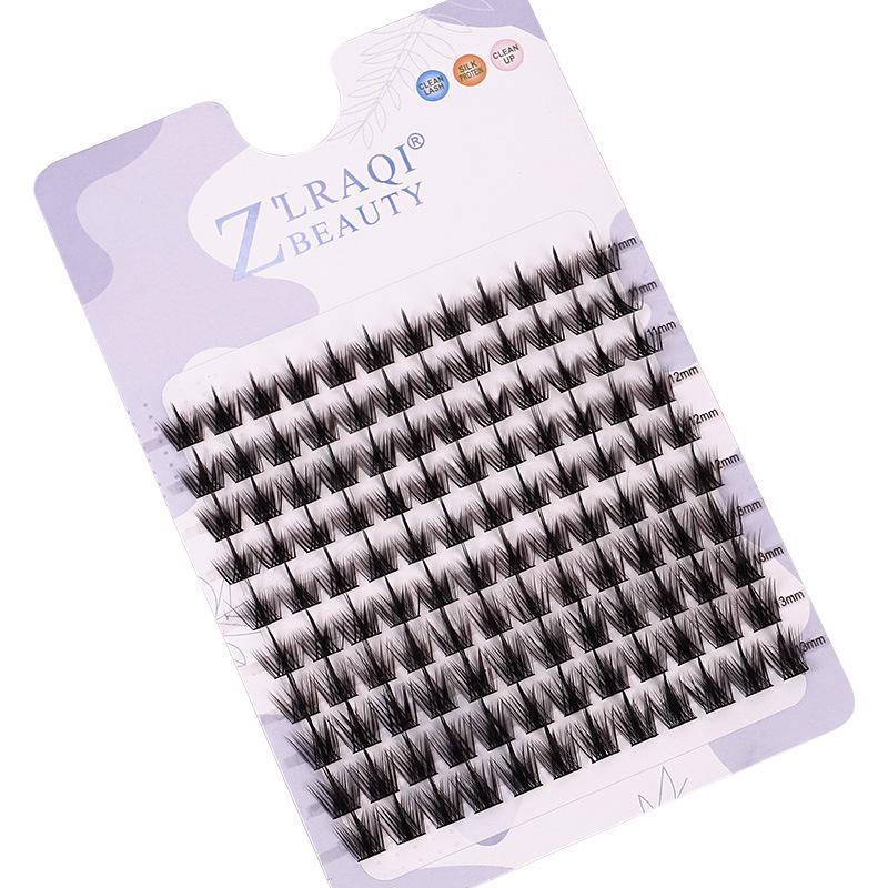 

European & American Fishtail False Lashes - Big Eyes Comfortable Fox-Eye Self-Grafting Single Cluster Lashes Standard