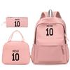 Football Star Peripheral Backpack Printing Three-Piece Set, Children'S School Bag, Primary School Student Backpack, Lunch Bag, Pencil Bag.
