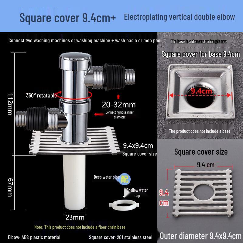 Dual-Purpose Drain Cover: Deodorant, Anti-Backflow, Overflow Protection