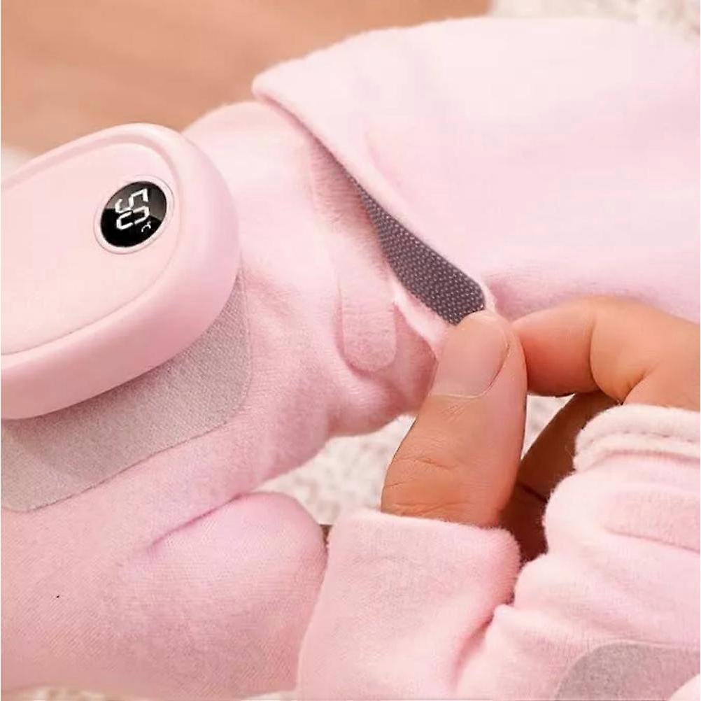 Smart Thermostatic Heated Fingerless Gloves Portable Heating w/ Digita lDisplay