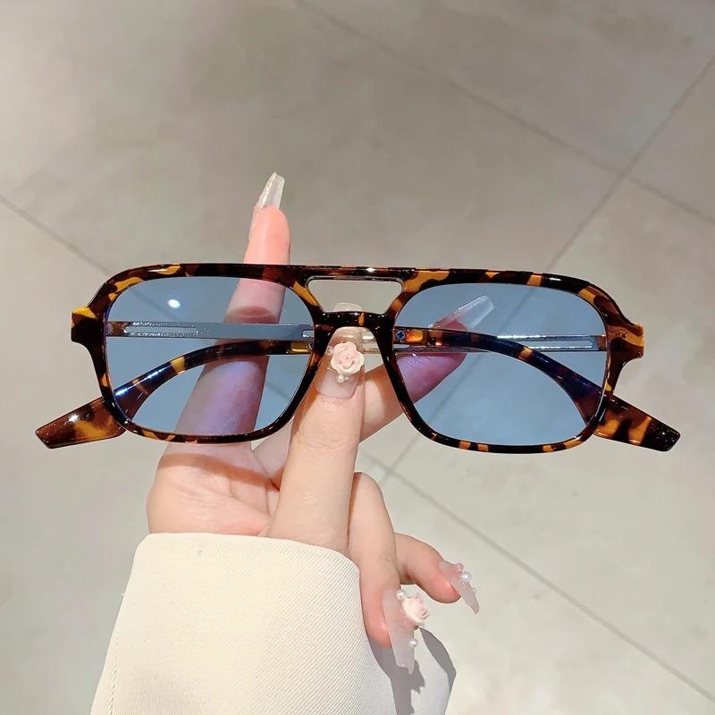Vintage Square Sunglasses Retro Large Square Frame 70s Sun Glasses UV400 Protection Shades Summer Eyeglasses For Women Men