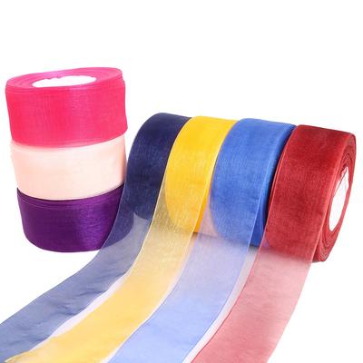 50 Yardový kotúč organzovej stuhy, 38 mm na balenie darčekov, párty, svadobnú výzdobu, DIY