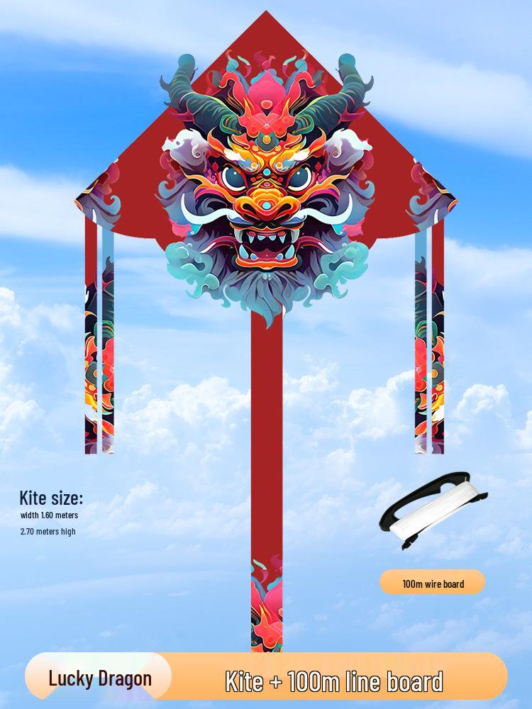 Lucky Dragon Kite: High-End, Easy-Fly Breeze for Kids & Adults with Line Wheel