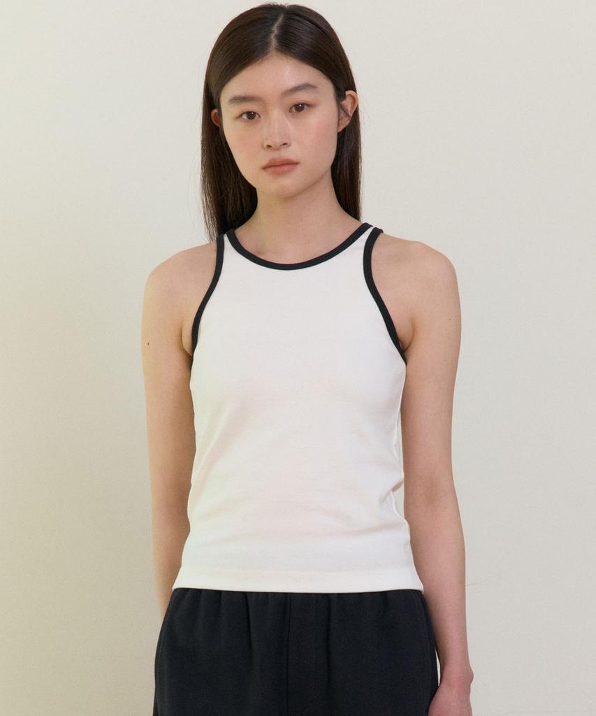 38COMEONCOMMON Pipe Line Sleeveless (White)