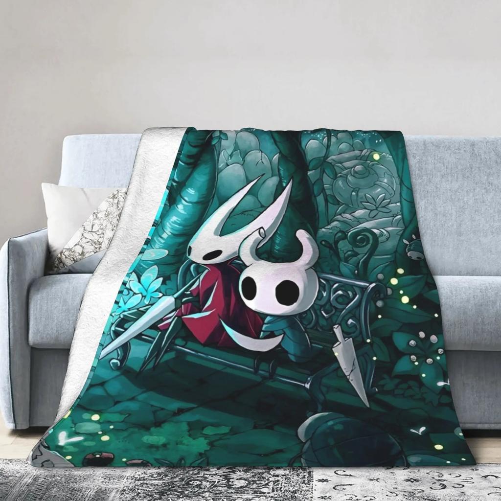 Hollow Knight Silk Song Fran Velvet Blanket for Autumn and Winter Breathable Super Warm Sofa Bed Blanket Warm and Soft Plush Bla