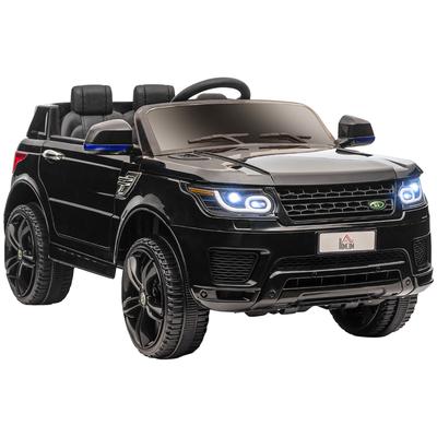 Elektrisches Kinderauto SUV, bis zu 5 km/h, mit Sicherheitsgurt, Fernbedienung, Scheinwerfern, Musikfunktion, Schwarz