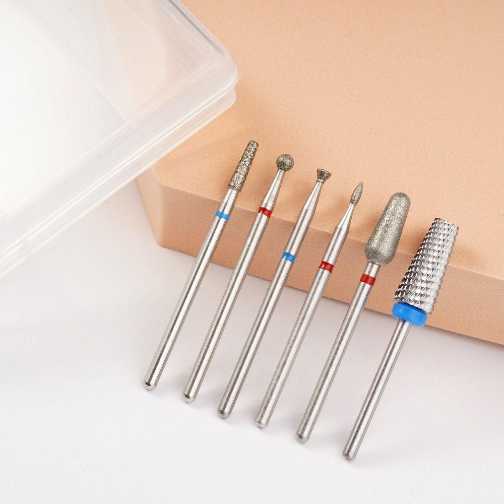 6Pcs High-hardness Nail Polishing Head Set Cuticle Nail Grinding Bits  Nail Tools Accessories