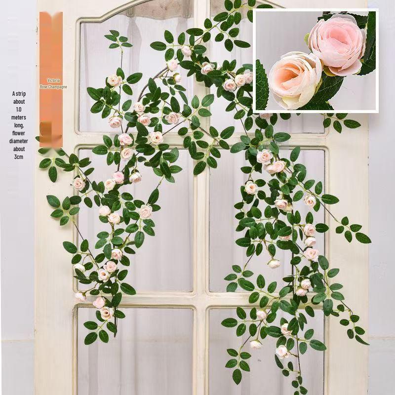 

Искусственная гирлянда из роз для настенного декора и маскировки кондиционера