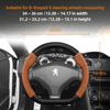 Housse de volant texturée fibre de carbone mate suédée adaptée pour Peugeot 206 208 3008 308 207 307 2008 508 5008 407 107 Partner Rifter