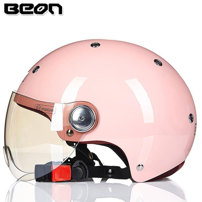 BEON B103 3C Certified Unisex Half Helmet for Motorcycles & Electric Scooters - All-Season Safety Helmet
