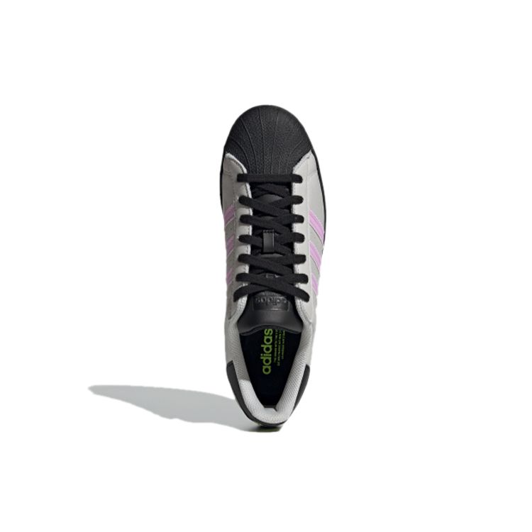 Adidas Superstar Grau Schwarz Lila Unisex Sneaker Grau-One Core-Black FY5822