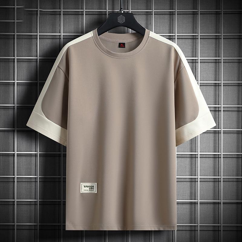 Summer Short Sleeve T Shirt Men Tees Casual Fashion Patchwork