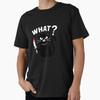 Unisex Graphic T-shirt Funny Murderous Cat What Black Cat with Knife Scary Halloween Gift T Shirt 0705 Cute Evil Cat Graphic Clothes A Unisex,gift,Top