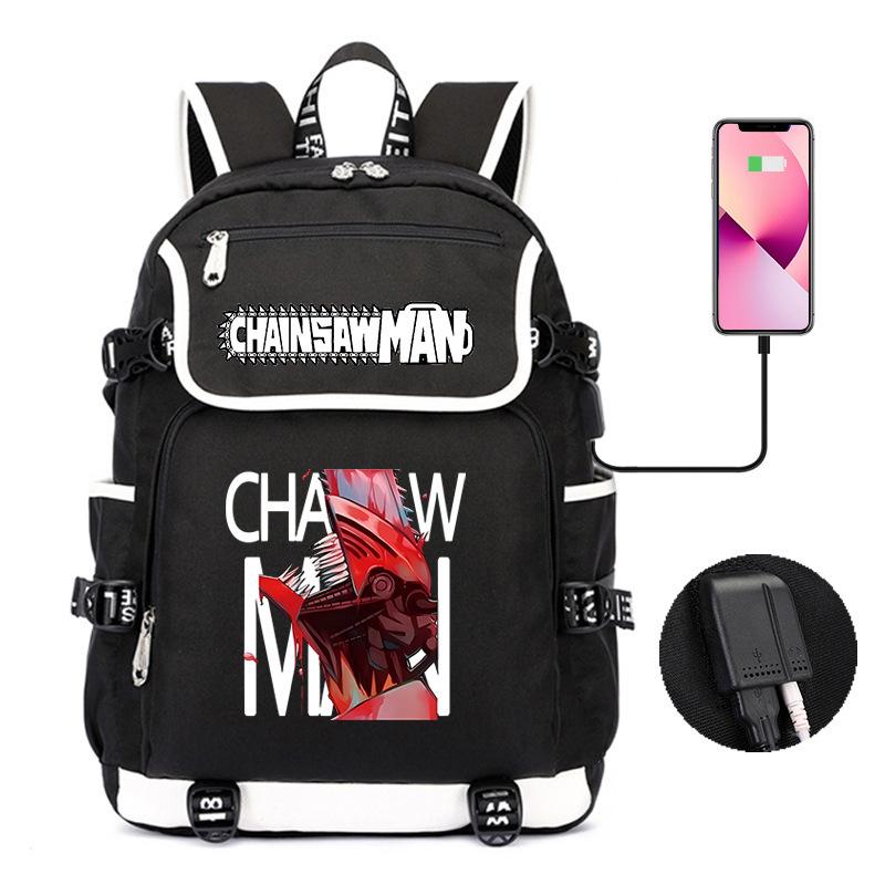 Chainsaw Man Backpack Teen Leisure Student