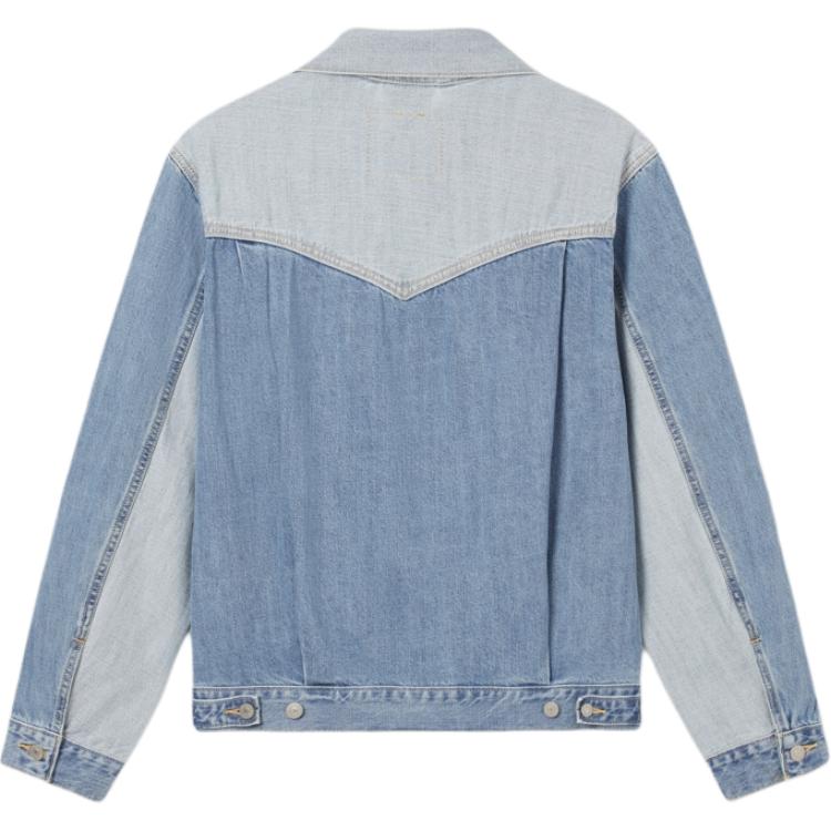 Levis Casual Comfortable Patchwork Single-Breasted Long Sleeve Denim Jacket Men Jackets 004YT-0000