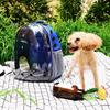 Haustier-Tragerucksack, atmungsaktiv, Katzen-Luftpolster-Rucksack für kleine und mittelgroße Katzen und Welpen, tragbare Haustier-Raumkapsel für Reisen, Wandern, Spazierengehen und Camping