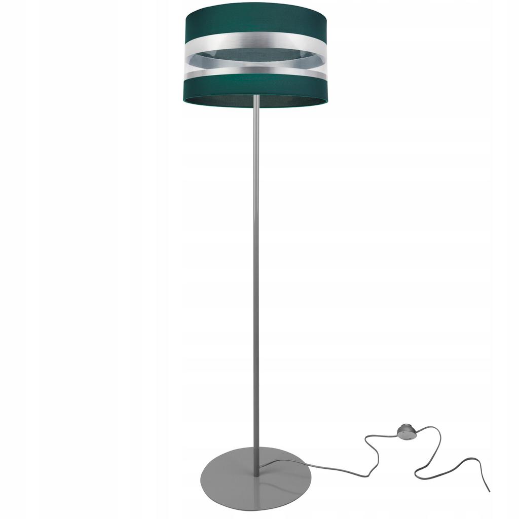 Floor Lamp Chrome Colors Bottle Green Lampshade