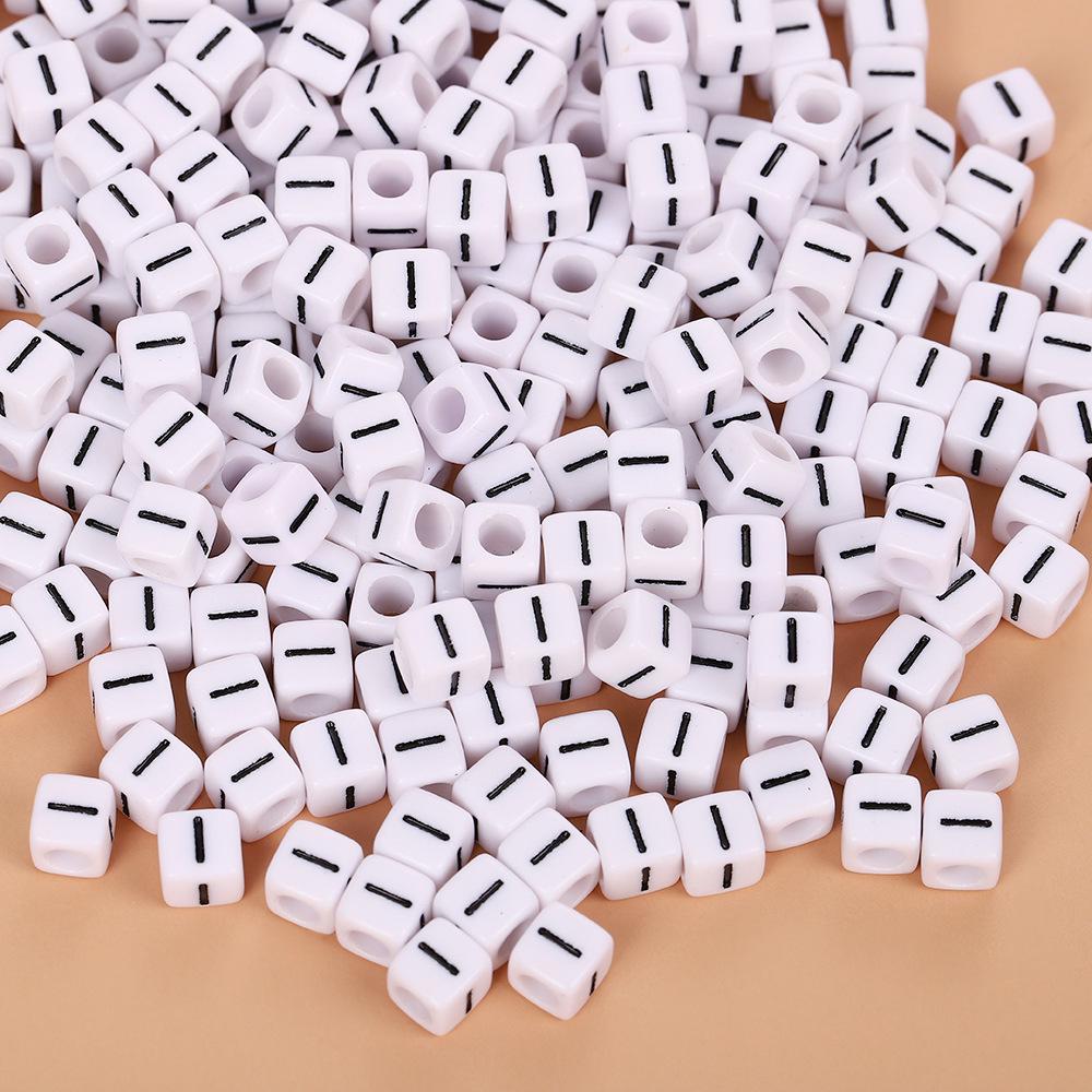 Square Acrylic A-Z English Letter Beads (6mm/7mm/8mm/10mm) for Jewelry Making