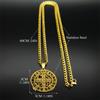 Saint Benedict Cspb Medal Pendant Necklace for Women/Men Stainless Steel Gold Color Jesus Cross Chain Jewelry collar N7437S02