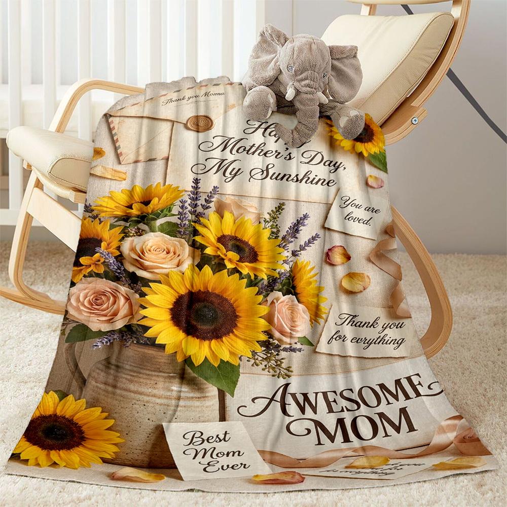 Mother's Day Love Blanket Suitable for Sofas,travel, Living Rooms Also a Good Gift for Friends and Family Suitable for All Seasons.