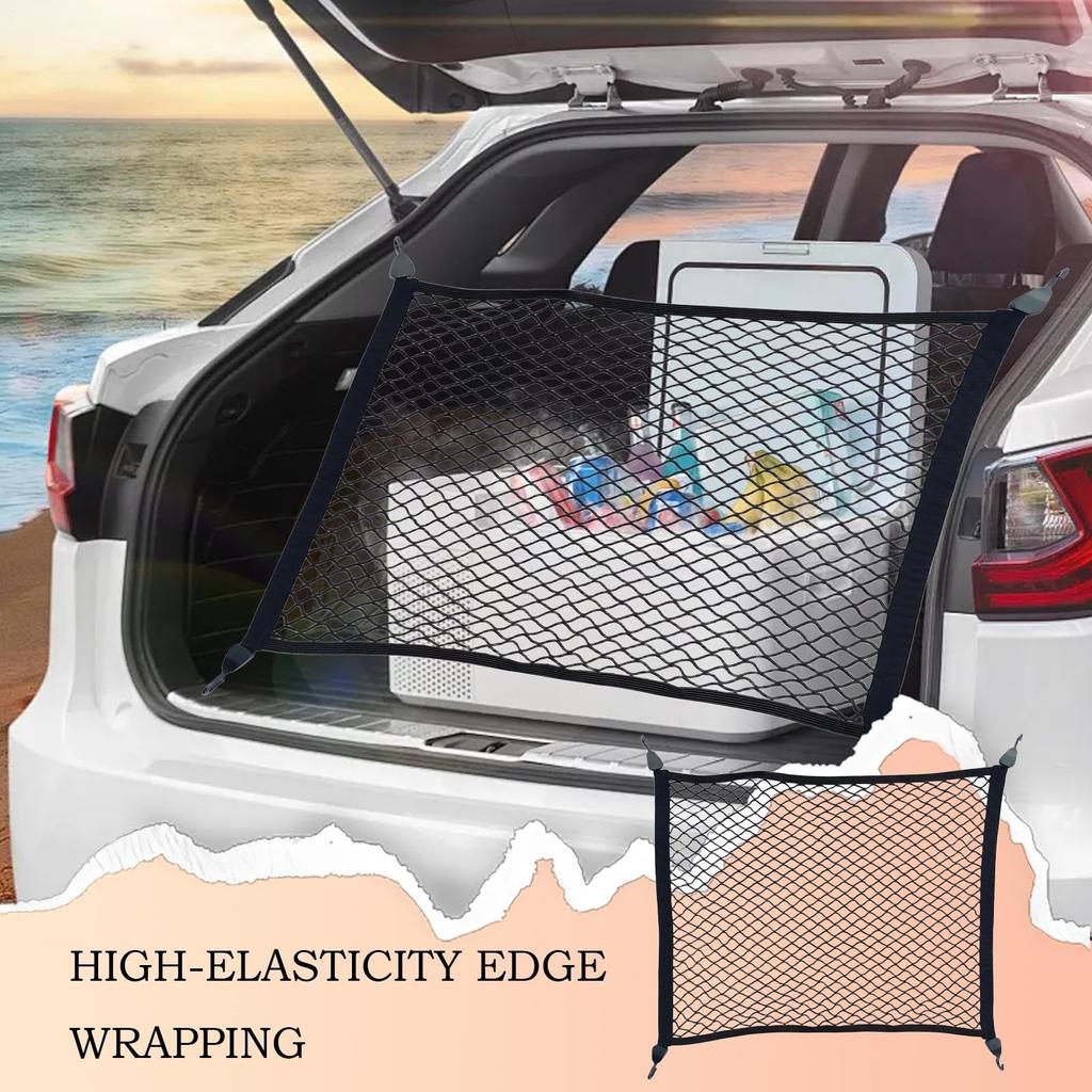 Car Trunk Protection Net, Trunk Mesh Net Organizer, Abrasion Resistant Automotive Organization, 60x70cm, Easy