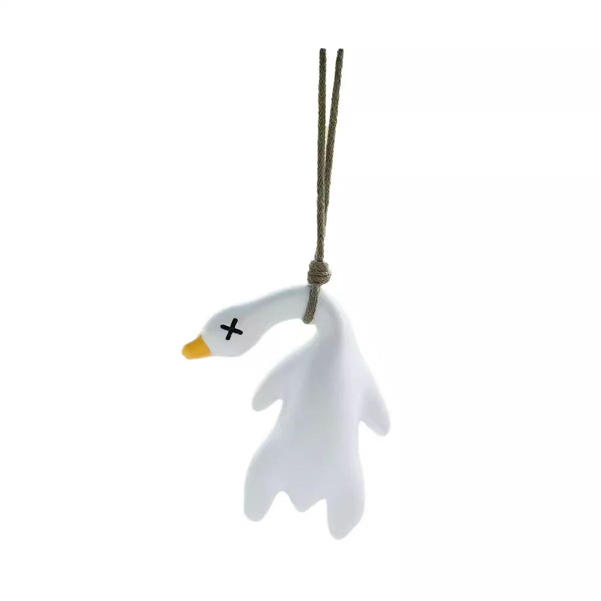 

Color-Changing Roast Duck Rearview Mirror Pendant - Creative UV Tester Car Ornament