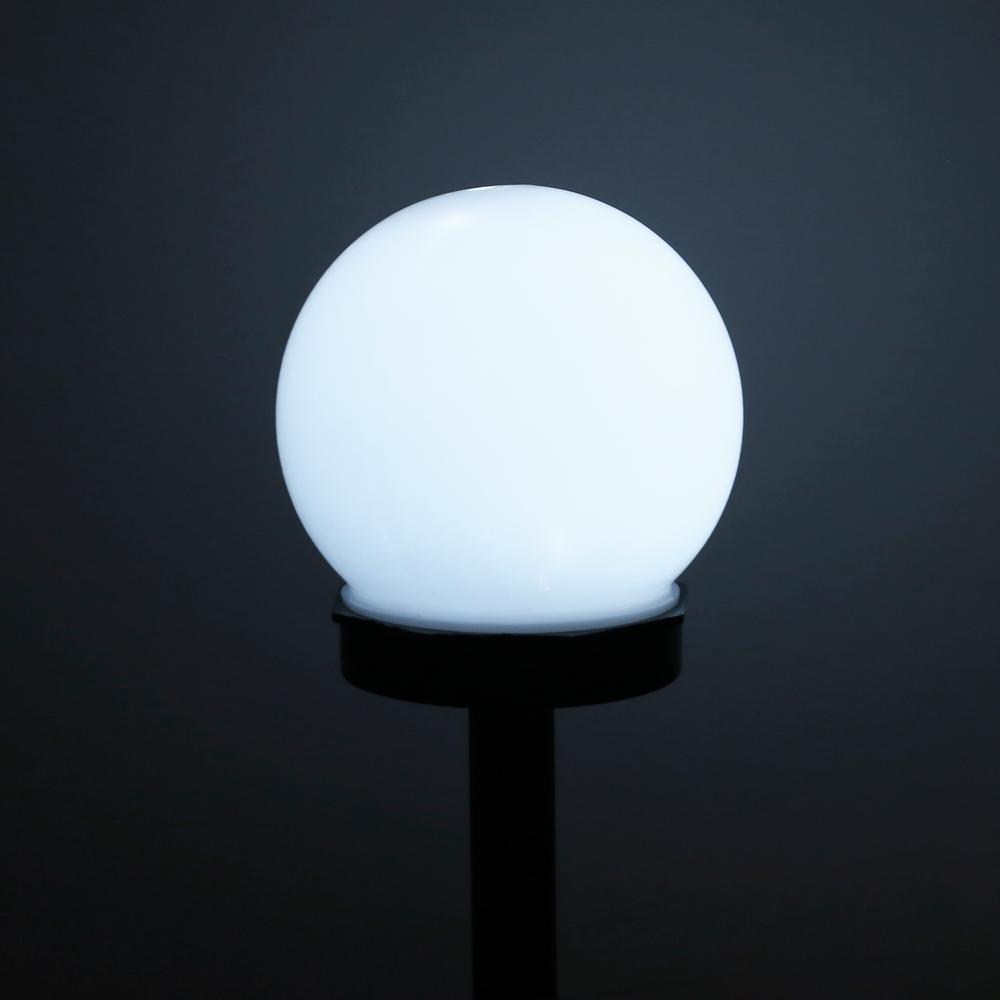 LED Solar Energy Powered Bulb Lamp Waterproof Outdoor Garden Street Solar Panel Ball Light Cold White 1Pc