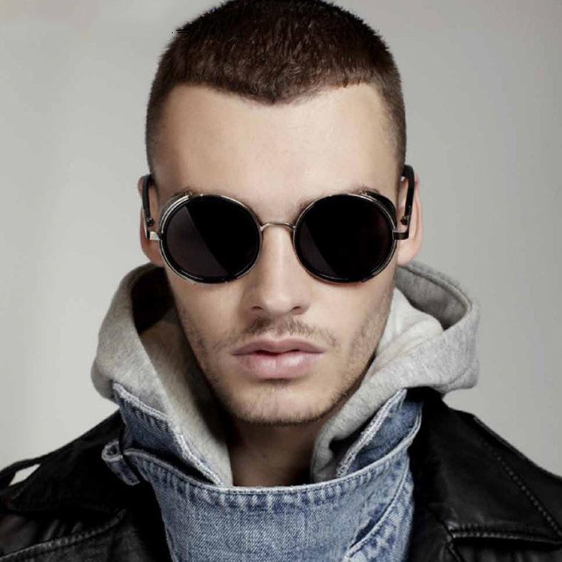 2018 Retro European & American Rock Steampunk Sunglasses 2145
