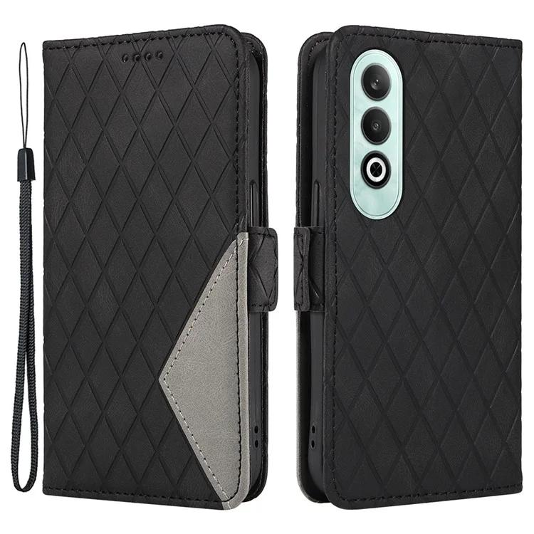 

Для OnePlus Nord CE4 5G чехол ромбовидная сетка кожаный кошелек чехол для телефона
