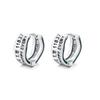 925 Silver Lettering Earrings E032 One-Touch Ring Earrings