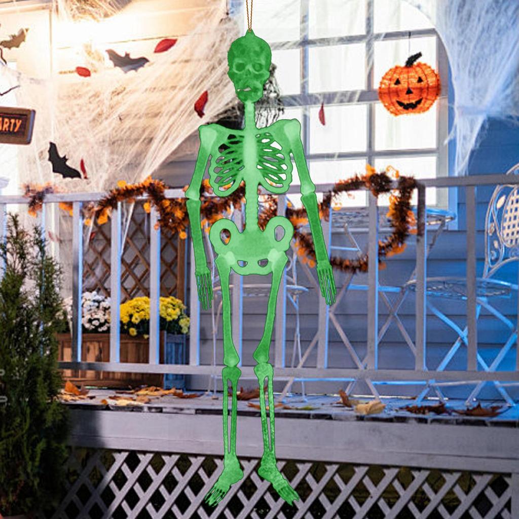 Skeleton Decor 5 Ft Glow In The Dark Bones Model Halloween Skeleton Door Hanger For Party Yard Garden Wall Haunted House Outdoor