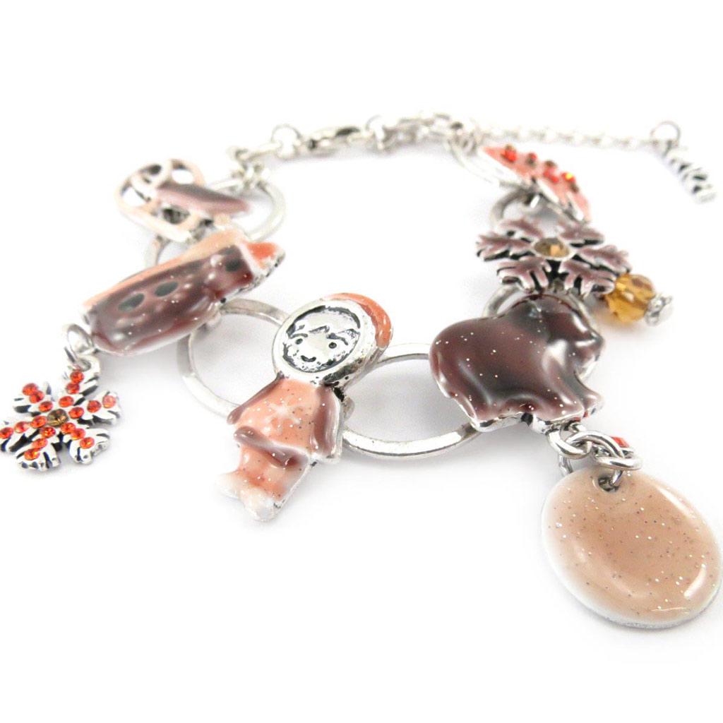 NOA [J5367] - Bracelet Créateur 'Joyeux Noël' chocolat