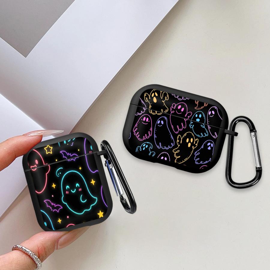 Neon Ghost Print Earphone Cases Cover Case For Airpods Pro Pro2 3 1 4 Pro3 2