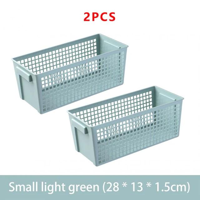 Multi-Purpose Storage Basket Snacks Storage Hollow Rectangular Ins Storage Box Basket Sorting Sundries Plastic Basket
