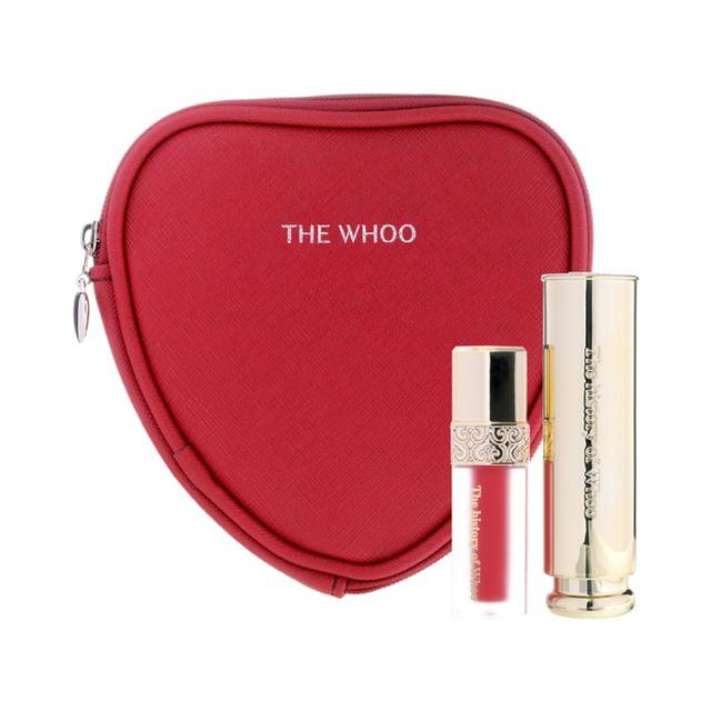 THE WHOO - Gongjinhyang Mi Glow Lip Balm Set Special Edition - 2 Colors Red