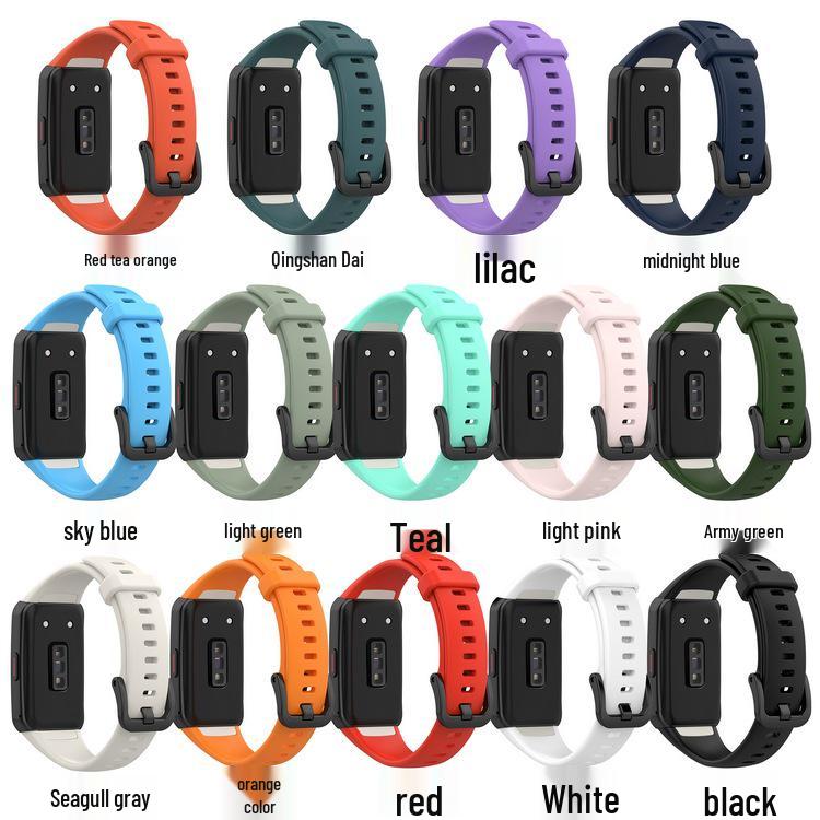 Pulseira de Substituição de Borracha TPU Huawei e Honor Band 6 com Pulseira Protetora (Sem Protetor de Tela Incluído)