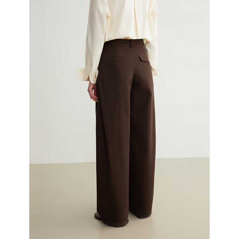ELLE Women's Thickened French Cotton Wide-Leg Lounge Pants