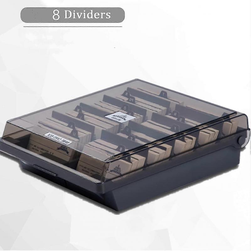 Business Card Box, 1000 Card Capacity Business Card Storage Box With A-z Index
