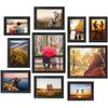 Giftgarden 10-Pack Black Picture Frames for Multiple Sizes Photos, Two 8x10, Four 5x7, Four 4x6, Multi Assorted Photo Frame for Collage Wall or