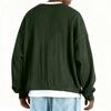 Men's Fashion Solid Color Round Neck Long Sleeve Casual Fashion Versatile Long Sleeve Loose T-shirt Top