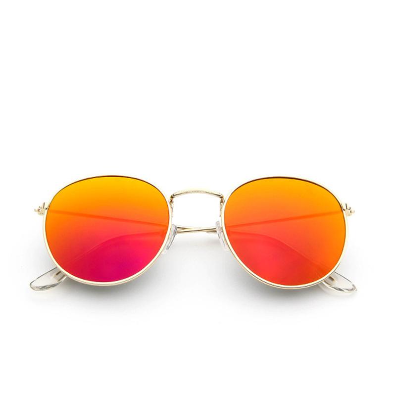 Luxury Vintage Round Sunglasses Women Designer Fashion Mirror UV400 Sun Glasses For Lady Eyewear Female Brand