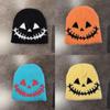 Halloween Quirky Face Pattern Beanie Warm Wool Blend Casual Streetwear Travel