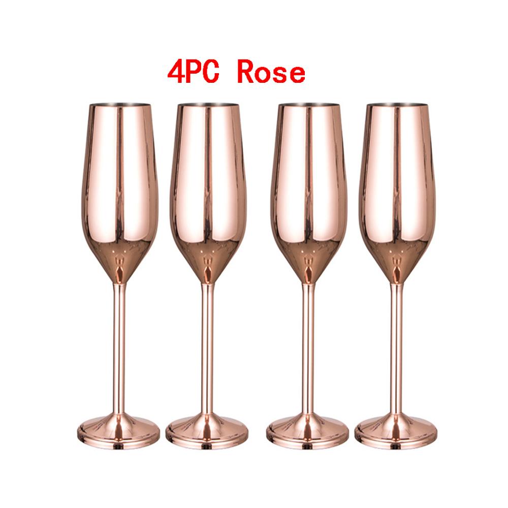 2/4 ks nerezové oceli 304 pohár na víno sklenice na flétnu, šampaňské, kreativní koktejlové sklenice, párty barové nádobí, kuchyňské náčiní, restaurace