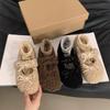 Thick-soled Inner Height Increase Gentle and Sweet Bow Lamb Wool Shoes Women Wear Velvet Mary Jane Single Shoes In Winter