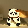 Color Changeable Panda Night Light Percussive Dimmable Table Lamp Panda Desk Lamp  Bedroom Decor