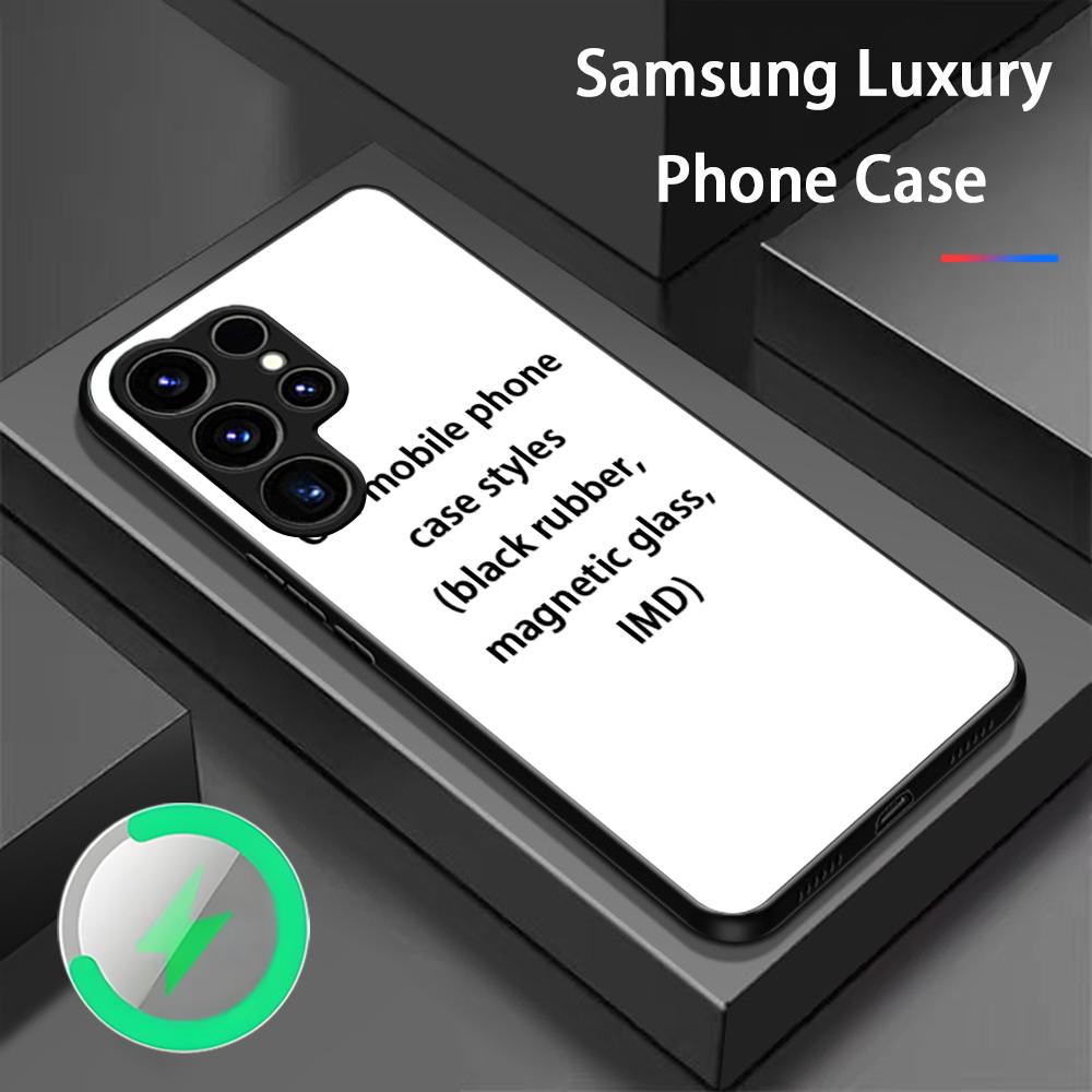 Customized DIY Phone Case For Samsung S25 S24 S23 S22 S21 S20 Plus Ultra Note20 Glass Magnetic Case