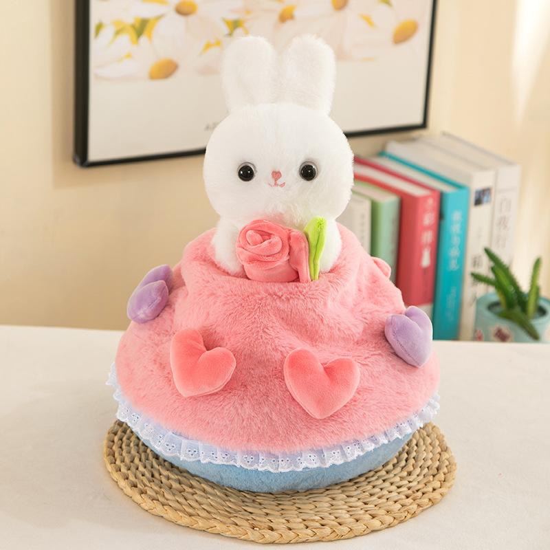 

Flower Princess Rabbit Transformation Bouquet Princess Dress Rabbit Bouquet Plush Toy Cute Flower Hold Rabbit 0.3kg/35cm