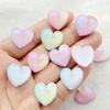 10Pcs New Cute shiny colorful heart shape Flat Back Resin Scrapbooking DIY Jewelry Craft Decoration Accessorie